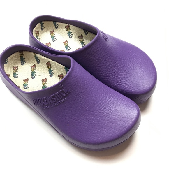 purple rubber birkenstocks